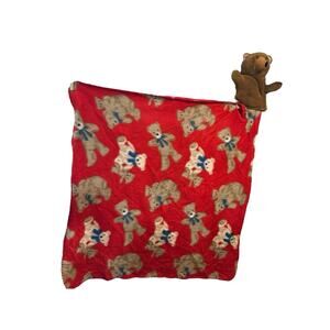 Unbranded Fleece Teddy Bear Lovey 30”x30” Blanket Plush Corner